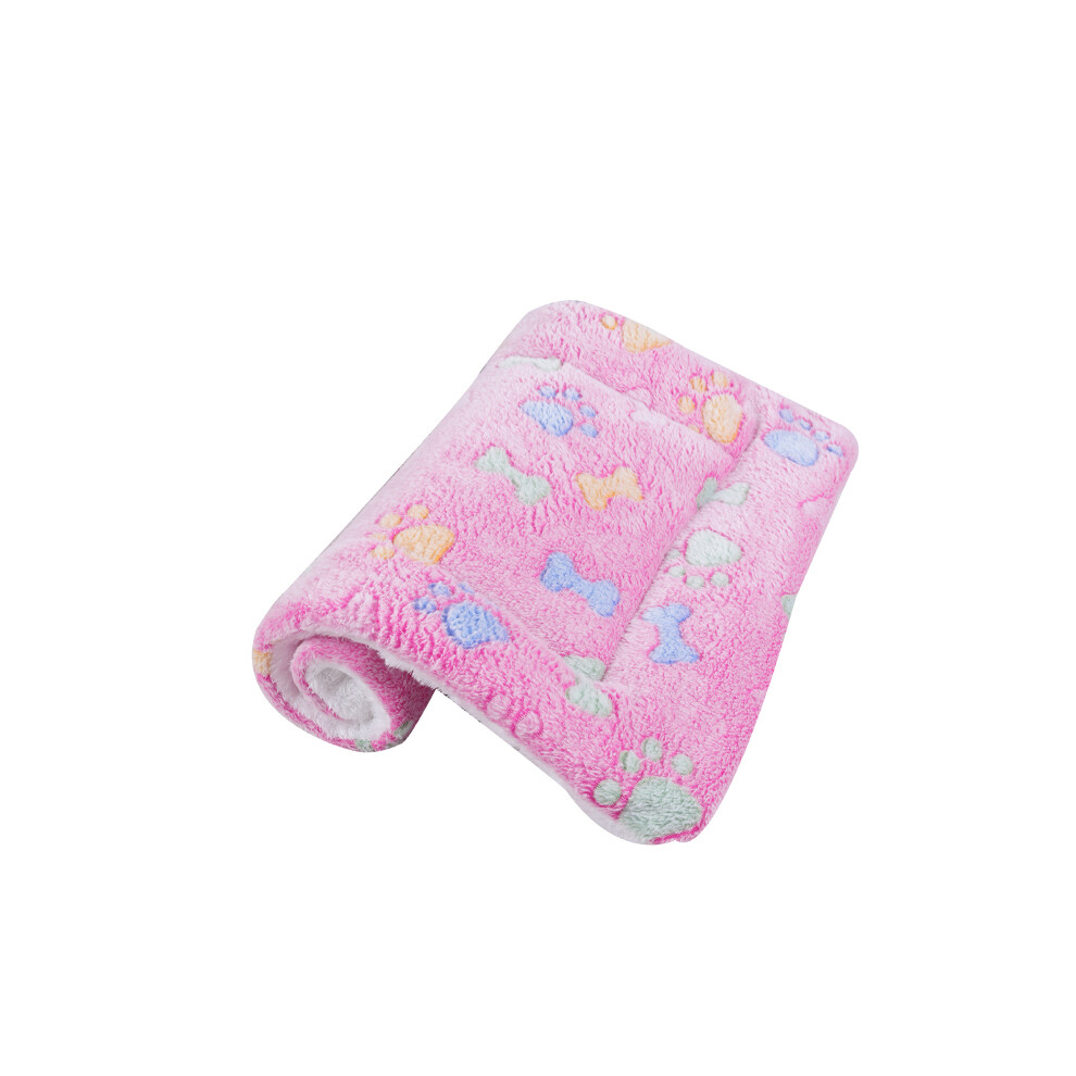 (Rose bone-S 32x25cm) Lit pour chien en flanelle épaisse, coussin lavable, accessoires pour lit pour