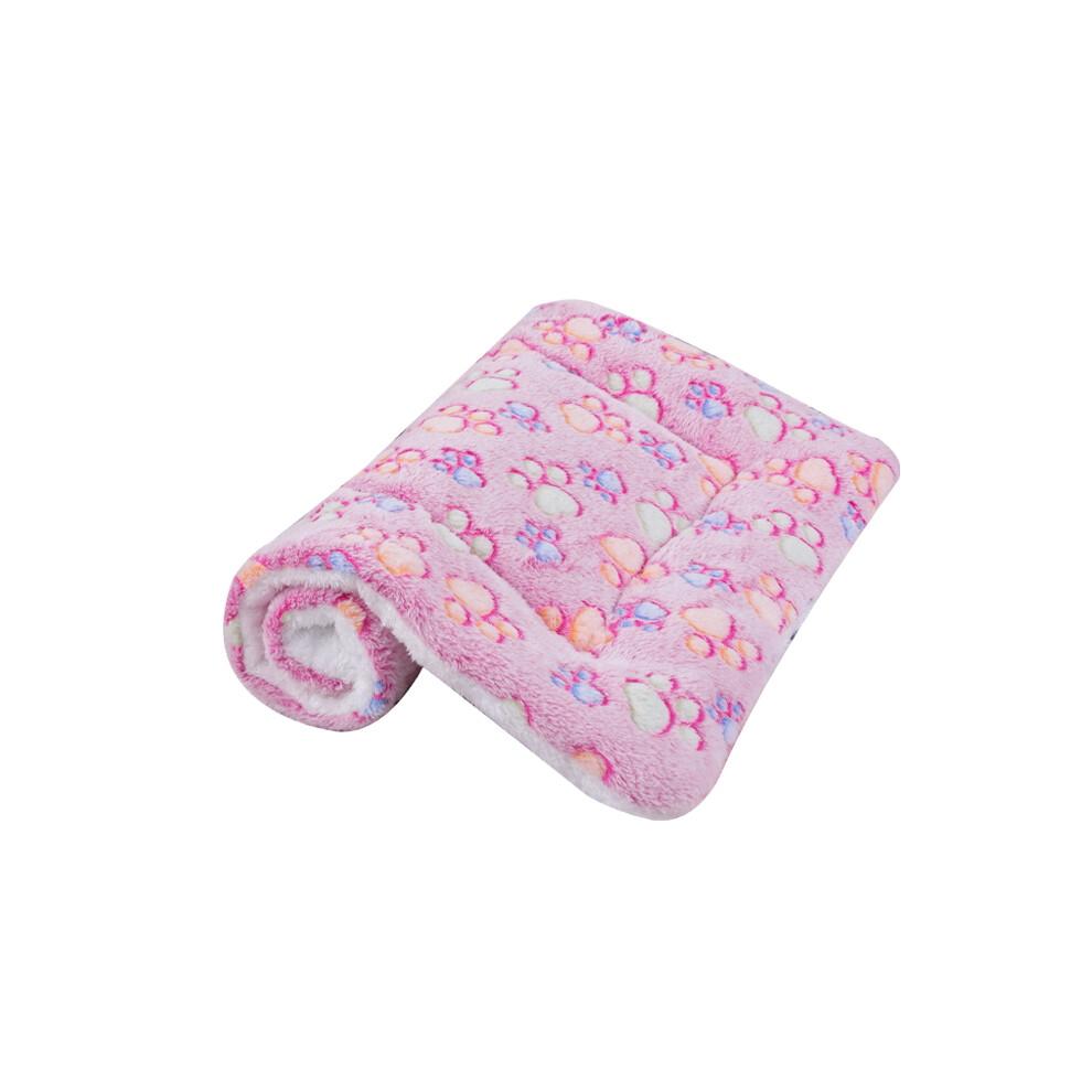 (Rose rouge-M 49x32cm) Lit pour chien en flanelle épaisse, coussin lavable, accessoires pour lit de