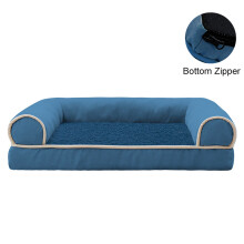 (Blauw-40X30X9cm) Hondenbank Zachte Sponsmat Kennel Vierkante Kennel Diepe Slaap Ademende Deken Verdikt