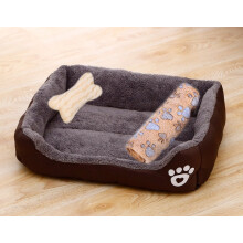 (3in1 26-59x43 cm) Teddy Cartoon Huisdier Zacht Hondenbed Huis Winter Warm Groot Hondenhuis Warm Kattennest