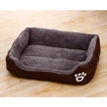 (bruin 2-48x38 cm) Warm hondenhok Zacht nest Huisdier Grote hondenmand Herfst Winter Kennel Voor katten