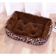 (luipaard-42x30 cm) Warm hondenhok, zacht nest, groot hondenbed, mand, herfst, winterkennel voor katten,