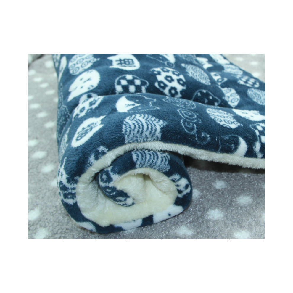 (CW004-lanzhaocaimao-2XL-80x57cm) tapis de couchage en flanelle pour animaux de compagnie multi-modèles,