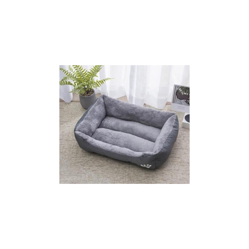 (style 4 deux-58x42 cm) Panier carré confortable en peluche pour chien et chat, niche pour chiot, coussin,