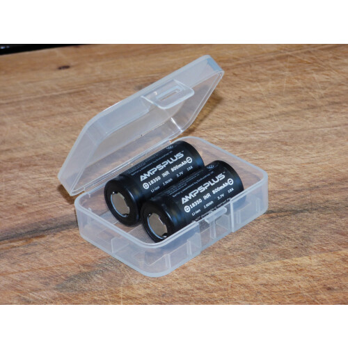 2x Ampsplus 18350 800mAh 3.7V Battery Flat 10A