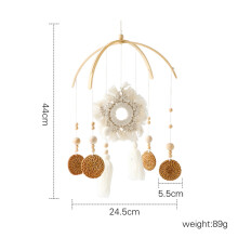 (boho 2)Babybett Mobiles Rasseln Musik Lernspielzeug Bettglocke Neugeborenen Mobile Bettglocke Halterung