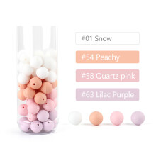 (AV-Set) 20 Stück 12 mm Silikon-Babyperlen, rund, Beißring, Zahnen, Perlen, DIY, Schnullerkette, Halskette,
