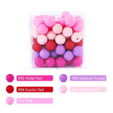 (CA Set)20 stücke 12mm Silikon Baby Perlen Runde Beißring Zahnen Perlen DIY Schnuller Kette Halskette