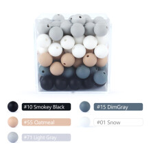 (CF Set)20 stücke 12mm Silikon Baby Perlen Runde Beißring Zahnen Perlen DIY Schnuller Kette Halskette