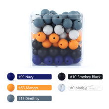 (CC Set)20 stücke 12mm Silikon Baby Perlen Runde Beißring Zahnen Perlen DIY Schnuller Kette Halskette