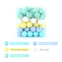 (CP Set)20 stücke 12mm Silikon Baby Perlen Runde Beißring Zahnen Perlen DIY Schnuller Kette Halskette
