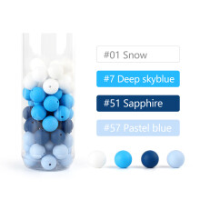 (AO Set)20 stücke 12mm Silikon Baby Perlen Runde Beißring Zahnen Perlen DIY Schnuller Kette Halskette