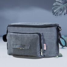 (Grau)Baby-Kinderwagen-Organizer-Tasche, Hot Mom Kinderwagen-Zubehör, zum Einhängen, Reisetasche für