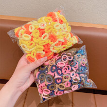 (Mix-1) 100 Teile/satz Kinder Nette Einfarbig Gitter Welle Elastische Haarbänder Baby Mädchen Scrunchies