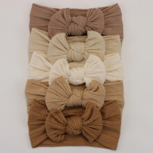 (C2)5Pcs Baby Bögen Stirnbänder Lot Elastische Stricken Neugeborenen Baby Mädchen Stirnband Set Kinder