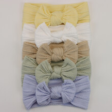 (C11)5Pcs Baby Bögen Stirnbänder Lot Elastische Stricken Neugeborenen Baby Mädchen Stirnband Set Kinder