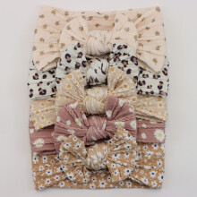(A2) 5 Stück Baby-Bögen, Stirnbänder, elastisch, gestrickt, für Neugeborene, Mädchen, Stirnband, Set,