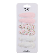 (Style11-6PCS) Niedliche Stickerei Tropfenform Haarnadel Vintage Floral Mädchen BB Haarnadel Kopfbedeckung