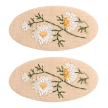 (Style17-2PCS) Niedliche Stickerei Tropfenform Haarnadel Vintage Floral Mädchen BB Haarnadel Kopfbedeckung