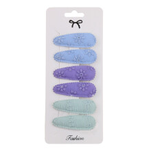 (Style10-6PCS) Niedliche Stickerei Tropfenform Haarnadel Vintage Floral Mädchen BB Haarnadel Kopfbedeckung