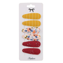 (Style9-6PCS) Nette Stickerei Tropfen Form Haarnadel Vintage Floral Mädchen BB Haarnadel Kopfbedeckungen