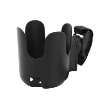 (schwarz 1) Kinderwagen-Getränkehalter, universell, um 360 drehbar, Kinderwagen-Zubehör, Reisen, 2-in-1-Telefon,