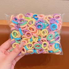 (Farben-2) 100 Teile/satz Kinder Nette Einfarbig Gitter Welle Elastische Haarbänder Baby Mädchen Scrunchies
