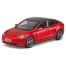 (Rot, ohne Box) 1:32 Tesla Model 3 Simulation Legierung Modellauto Spielzeug Druckguss Metallguss Sound