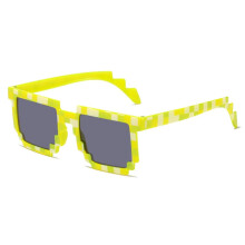 (4007-Gelb) Neue Mode-Sonnenbrille, heißer Verkauf, Sonnenbrille, Creeper-Brille, Neuheit, Mosaik, lustige