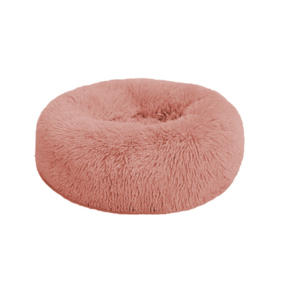 (Rose) 1PC 40cm Confortable Rond Nid pour Animaux de Compagnie Chat Lit Épais Tapis Intérieur Maison