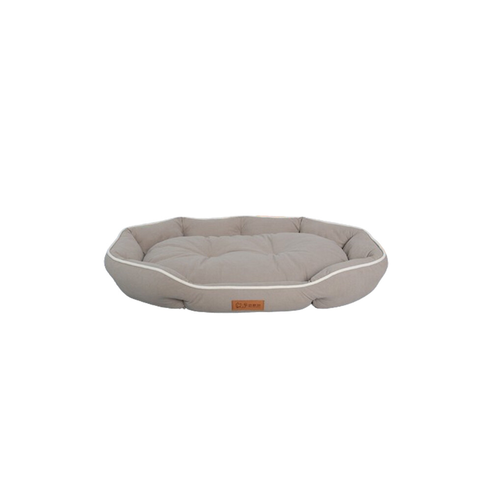 (Beige-XL-90x60x18cm)Grand panier pour chien toutes saisons, niche pour chat, panier élastique, grand