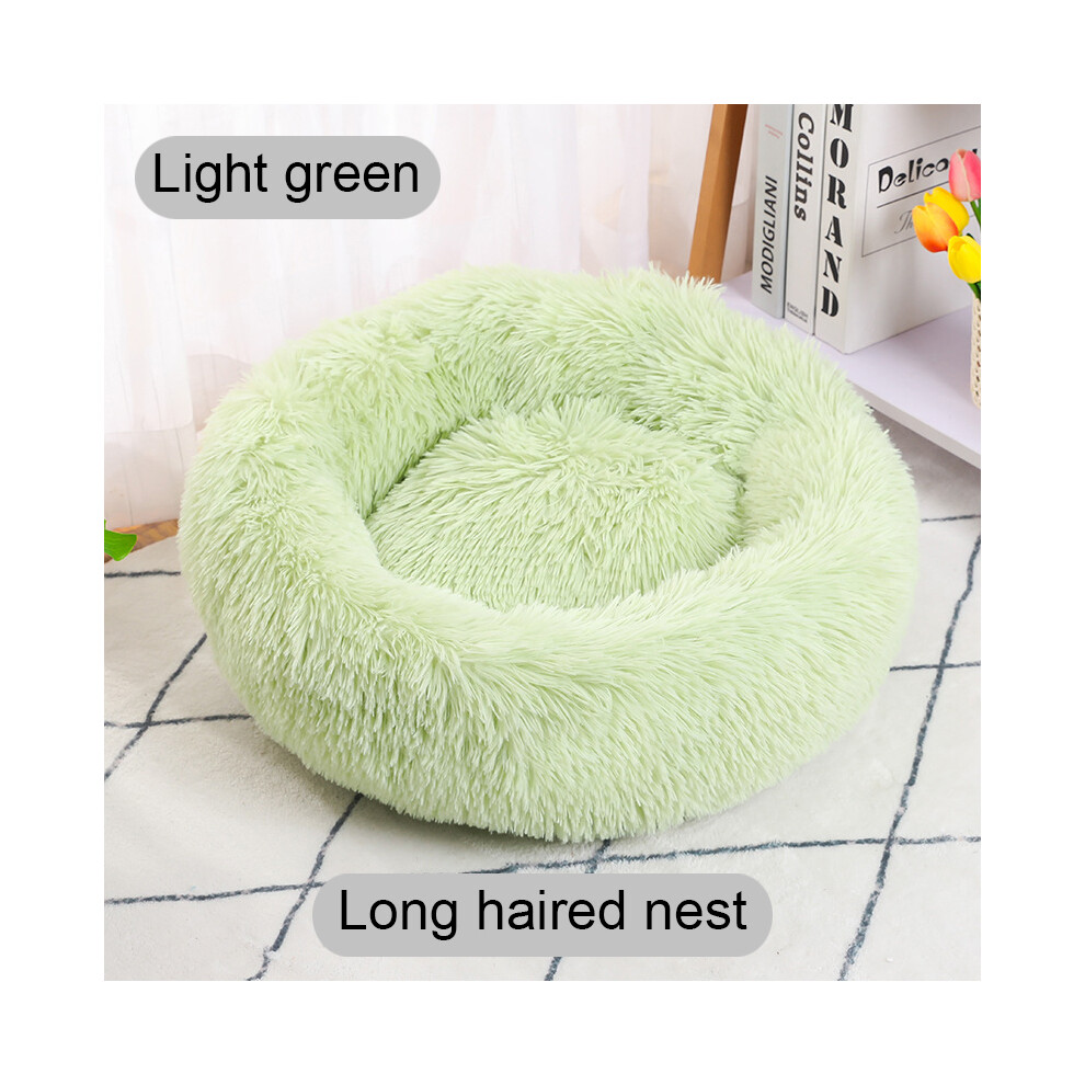 (Style 1 Vert clair - 60 cm) Panier pour chat en peluche longue pour chien Coussin pour chat Tapis pour