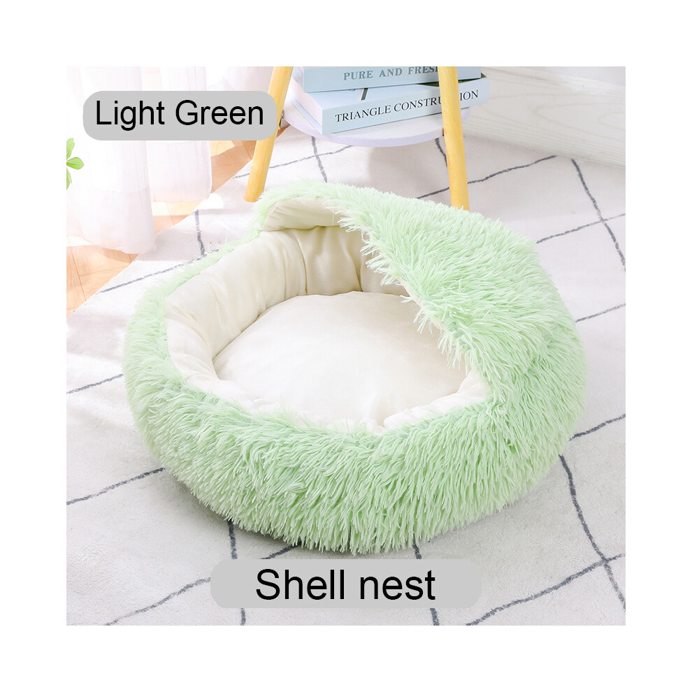 (Style 3 Vert clair - 60 cm) Panier pour chat en peluche longue pour chien Coussin pour chat Tapis pour