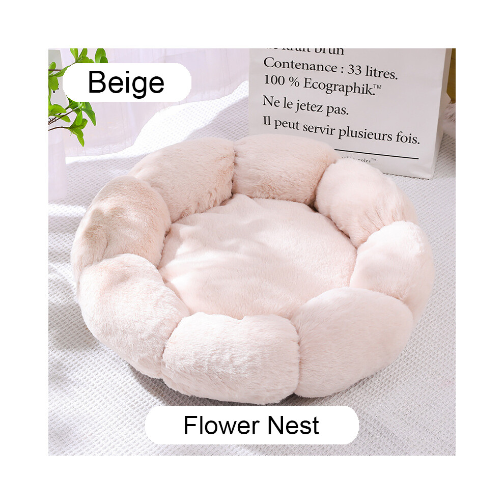 (Style 2 Beige-40cm) Panier pour chat en peluche long pour chien, coussin pour chat, tapis pour chat,