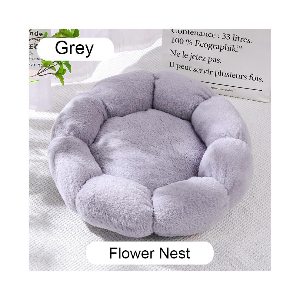 (Style 2 Gris-40 cm) Panier pour chat en peluche long pour chien, coussin pour chat, tapis pour chat,