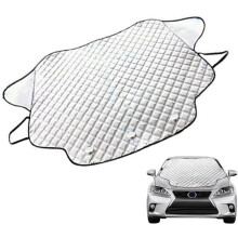 Windshield Snow Cover | Magnetic Windshield Cover,4 Layers Thickened Large Snow Ice Sun Antifreeze Cover for Most Automotive, Winter Snow, Ice Frost