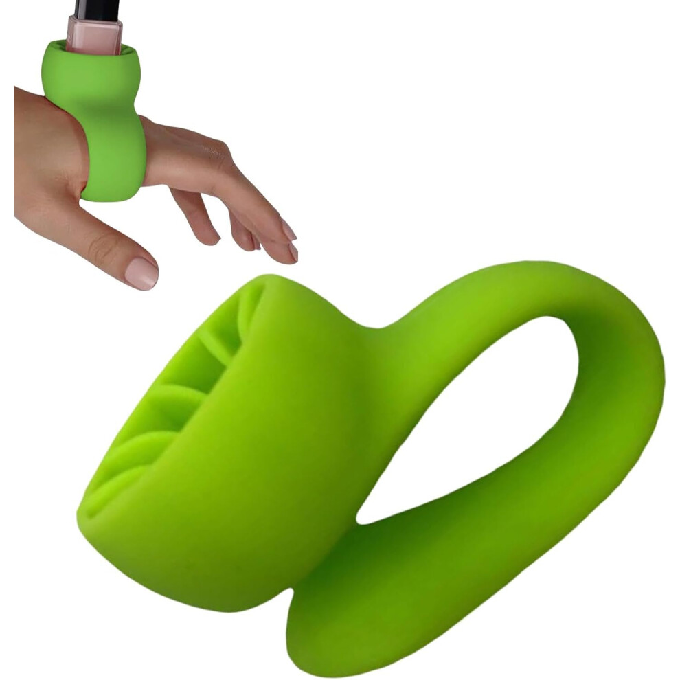 (Green) Nail Polish Holder - Wearable Anti-Spill Nail Polish Holder - Strong Grip Airlock Suction Silicone Nail Polish Organizer, Manicure And Pedicure