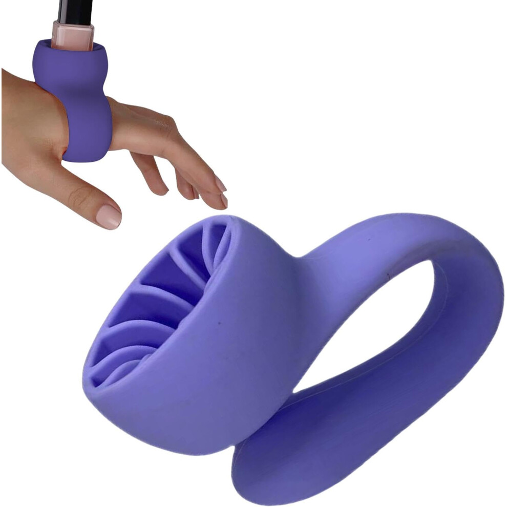 (Violet) Nail Polish Holder - Wearable Anti-Spill Nail Polish Holder - Strong Grip Airlock Suction Silicone Nail Polish Organizer, Manicure And Pedicu