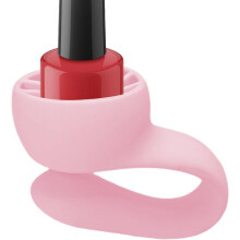 (Sakura Powder) Nail Polish Holder - Wearable Anti-Spill Nail Polish Holder - Strong Grip Airlock Suction Silicone Nail Polish Organizer, Manicure And Pedicure