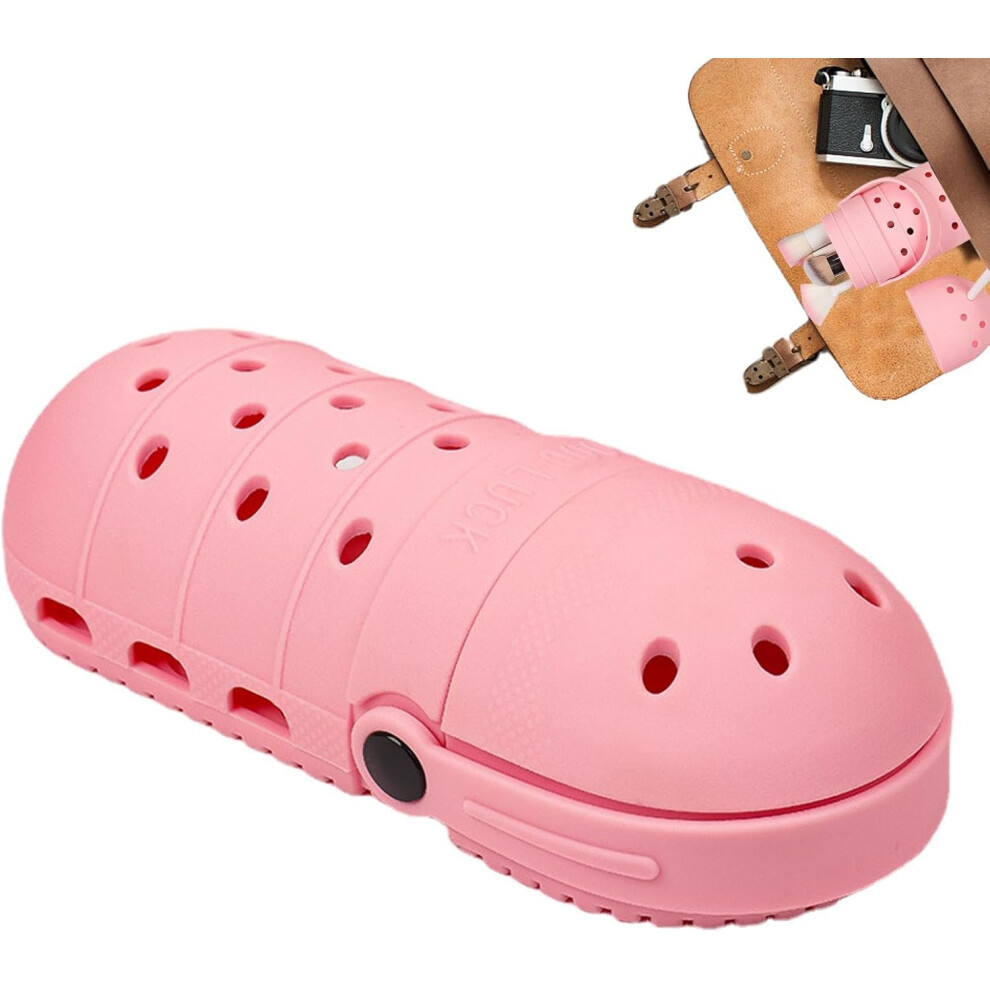 Cosmetic Face Brushes Holder | Hole Shoe Shape Soft Silicone Portable Brush Holder,Waterproof Cosmetic Make up Bag for Home