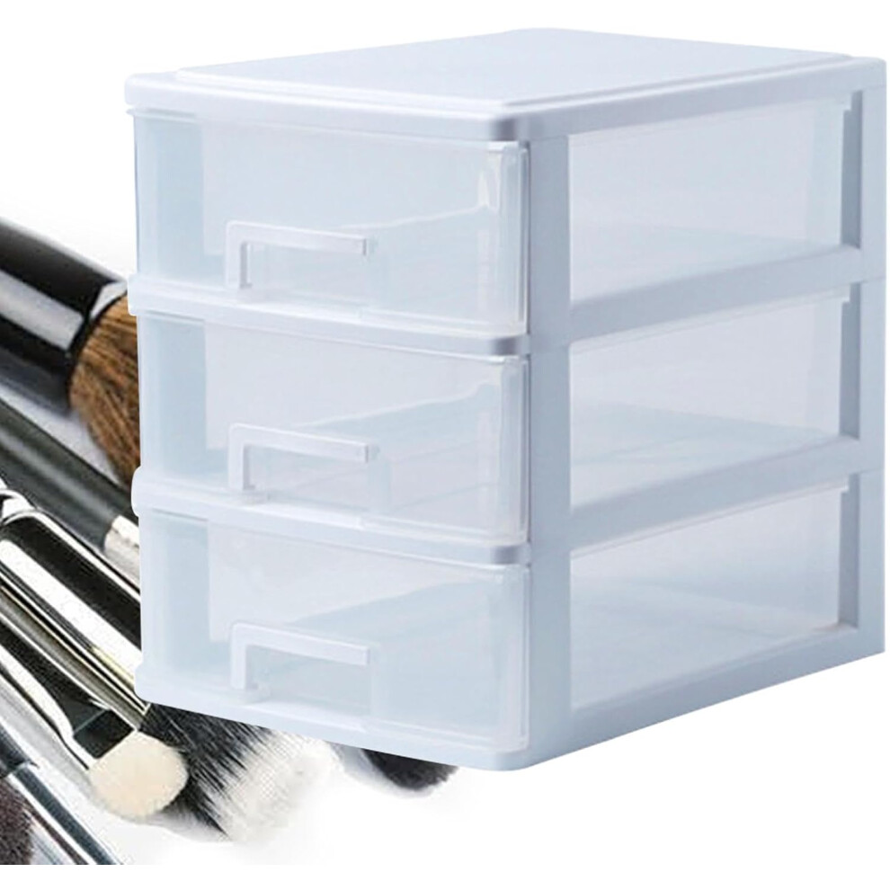 (Medium 3-layer C) Skincare Organizer Storage Drawers | Multi-Tier Stackable Storage Box - Dustproof Countertop Makeup Organizer Cabinet Organizer for