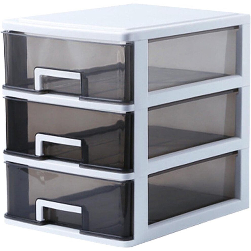 (Medium 3-layer a) Skincare Organizer Storage Drawers | Multi-Tier Stackable Storage Box - Dustproof Countertop Makeup Organizer Cabinet Organizer for Bathroom & Pantry