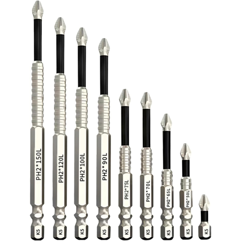 Drill Bit Set,9X Magnetic Screwdriver Set | Anti-Slip High Magnetic Tool Precision for Creation Enthusiasts Home Repair-image-OPC-PGXGJZZ-NEW