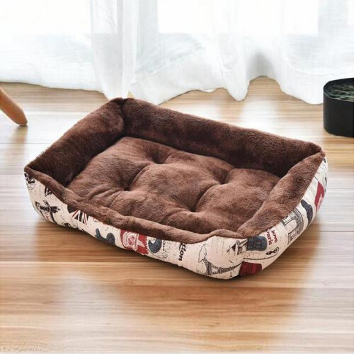PillowPrim Hondenmand, hondenbed, hondensofa, hondenkussen, hondenhok, hondenmand, hondenbank, rustplaats, huisdierenbed, hondenbed, kussen, cappuccino, R2: 90 x 60 cm