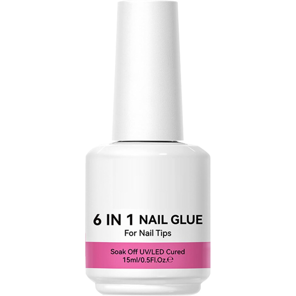 Nail Gel Builder | Strengthener Glue,6-in-1 Building Gel Primer Strengthener Extension Adhesive for Home Salon Girls Women Manicure