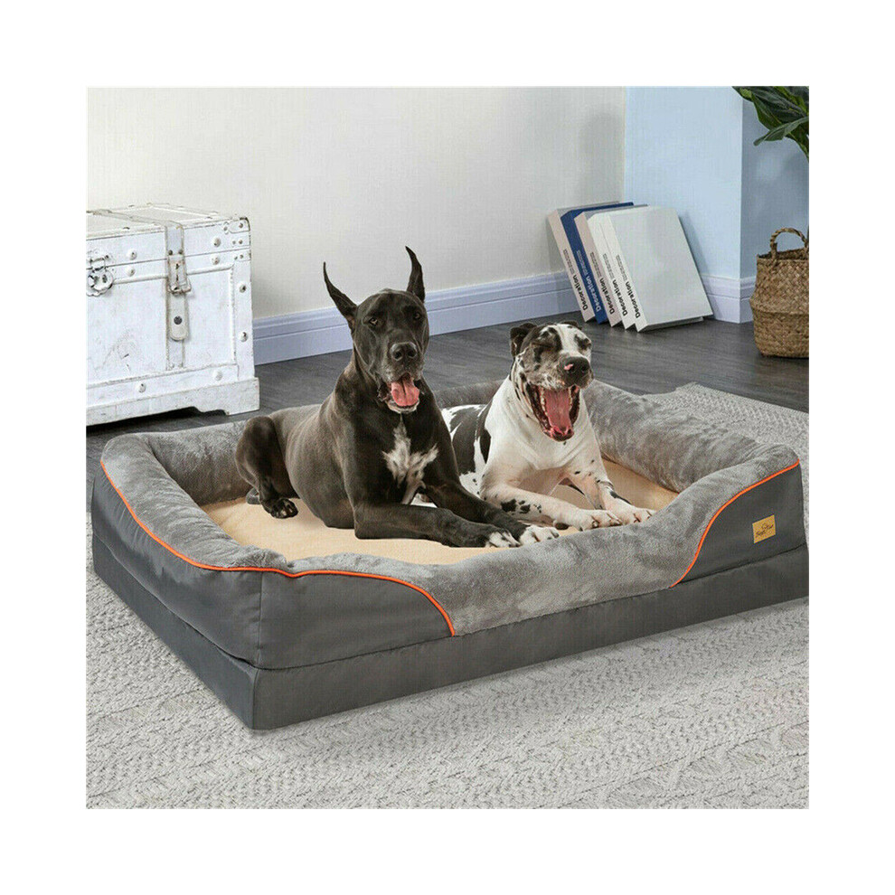 (Grand - 83x57x25cm) Grand lit orthopédique pour chien en mousse à mémoire de forme, canapé pour animaux