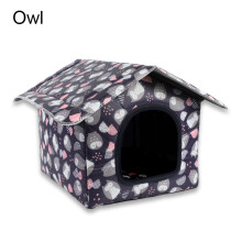 (Owl-S)Cuccia per gatti per esterni, impermeabile, cuccia per cani, tenda da villa pieghevole, rifugio