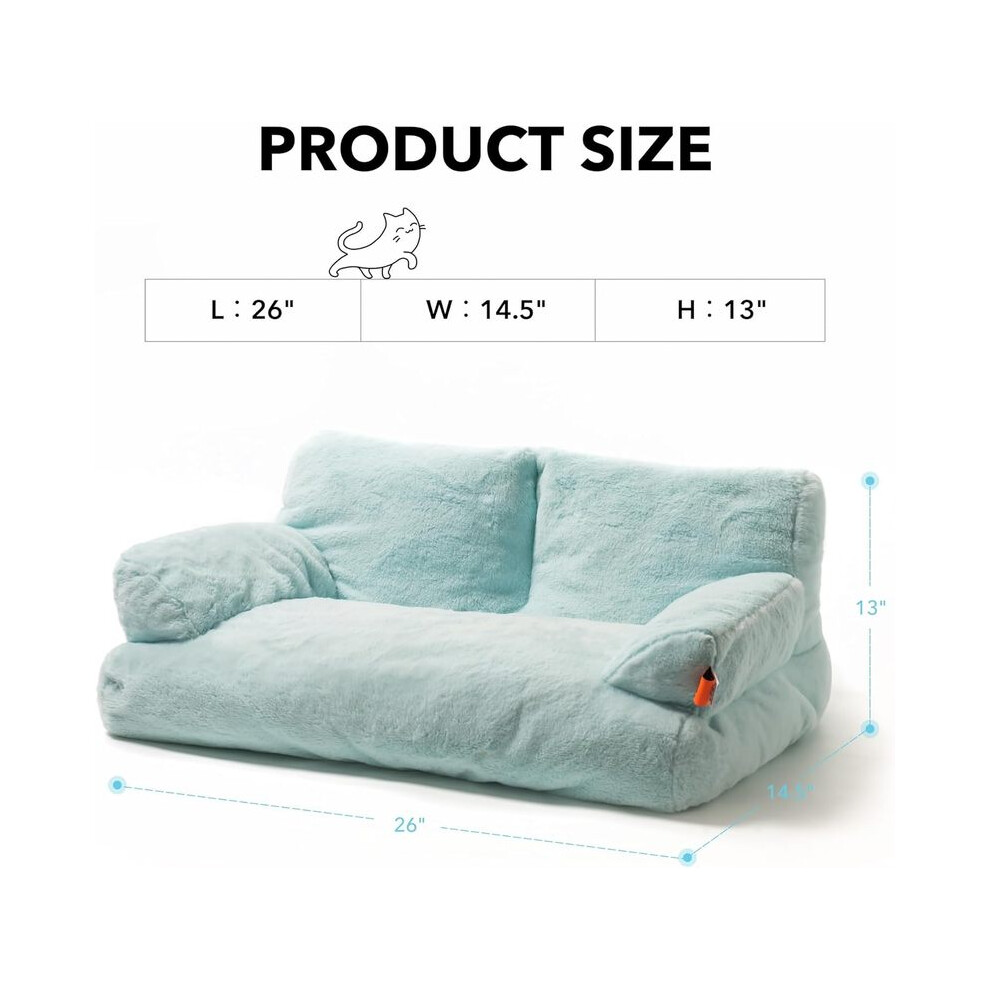 (Bleu)Mewoofun Lit pour animaux de compagnie lavable Lit pour chiot Canapé pour chat Canapé pour animaux