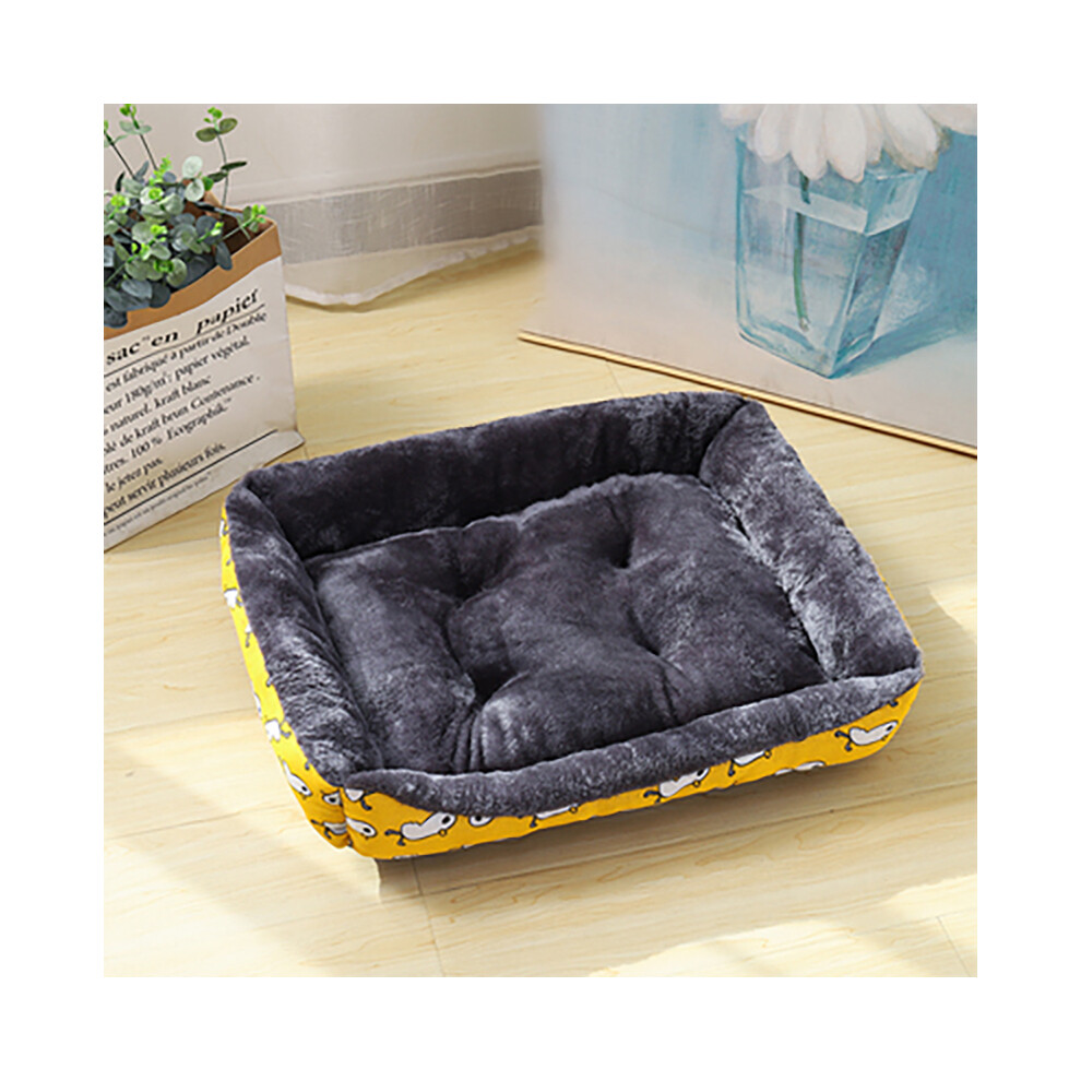 (Jaune-L) Lit pour chien Canapé convertible Maison pour chien Produits pour animaux de compagnie Lits