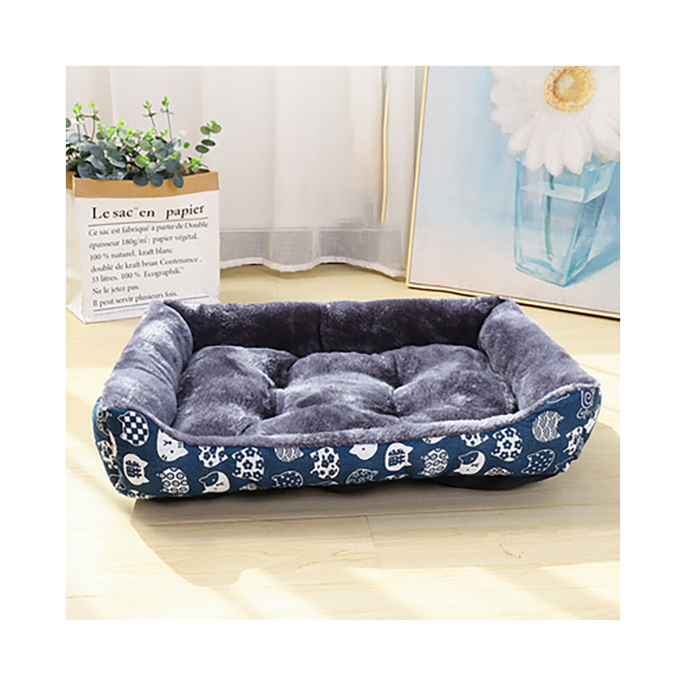(Bleu-XL) Lit pour chien convertible Canapé Maison pour chien Produits pour animaux de compagnie Lits